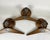 Vintage German Hunting Hangers in Handcrafted Wood and Pewter, 1950s, Set of 6, in Flawless conditions. Designed 1950 to 1959