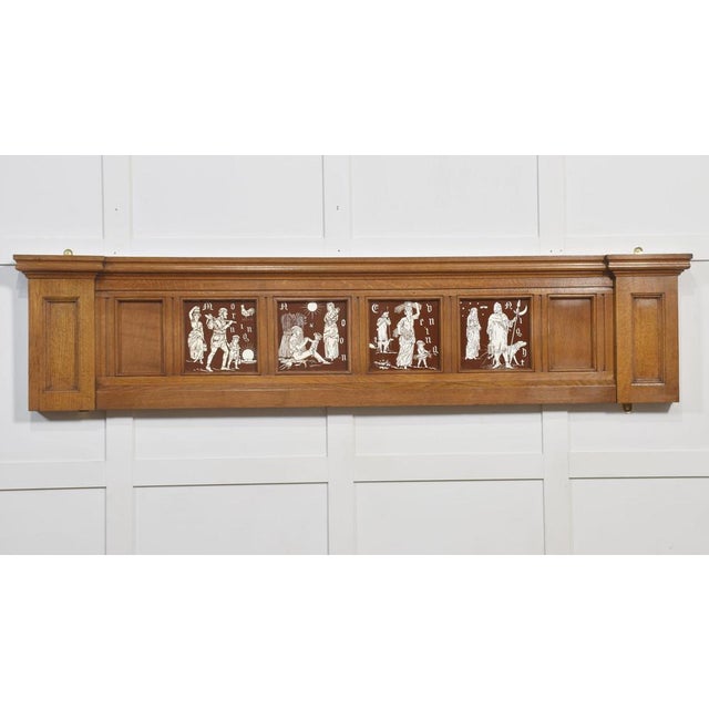 Oak Framed Set of Four Minton Tiles, Set of 4 For Sale - Image 9 of 9