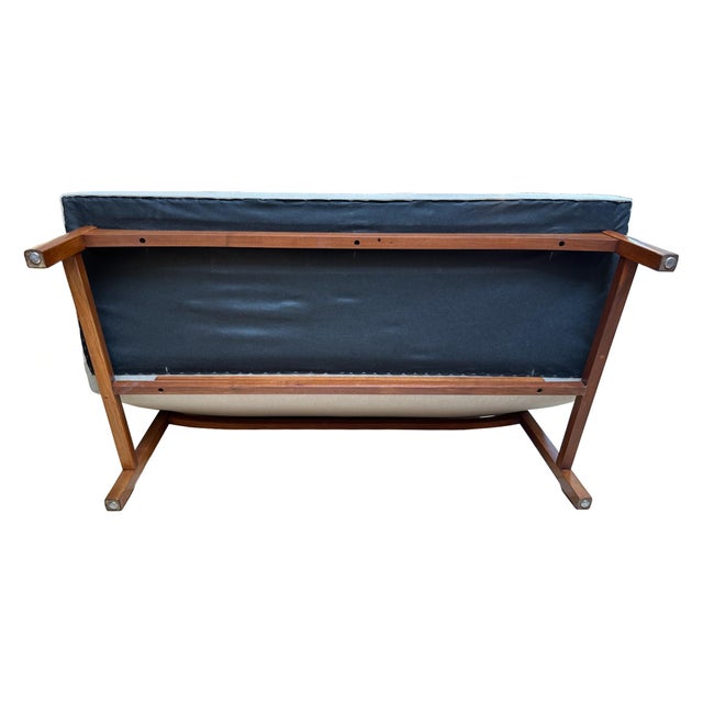 Mid 20th Century Jens Risom Mid-Century U-150 Loveseat With New Upholstery For Sale - Image 10 of 12