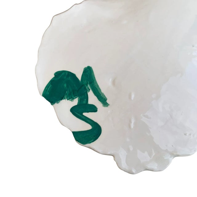 Large Porcelain Leaf Platter For Sale - Image 12 of 13