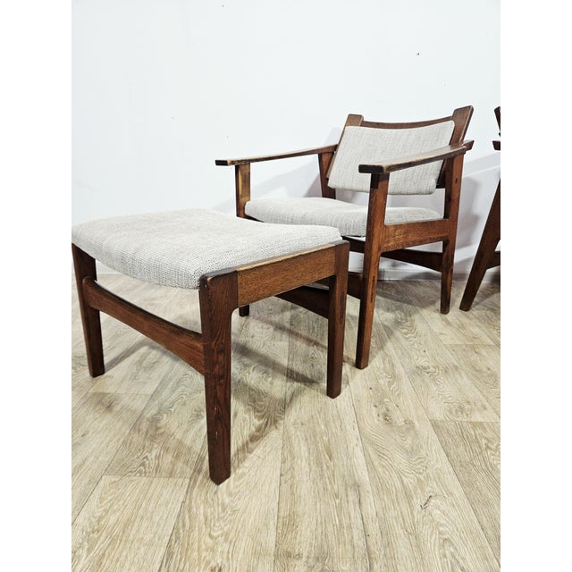 Lounge Chairs, Ottomans and Coffee Table by Heinz Heger for PGH Erzgebirgisches Kunsthandwerk, 1960s, Set of 5 For Sale - Image 11 of 18