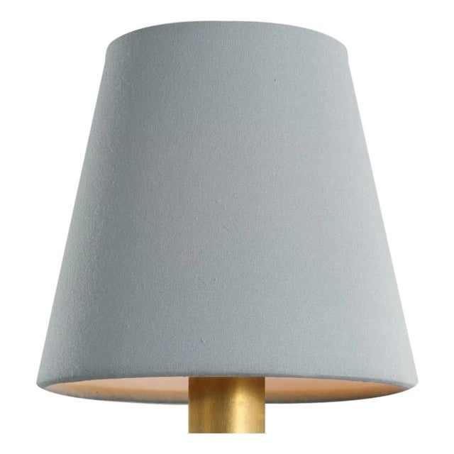 Visual Comfort Signature 6" Blue Linen Empire Shade For Sale