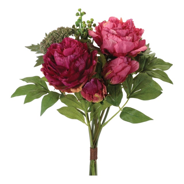 Mixed Peony Floral Bundle 11.5"H For Sale