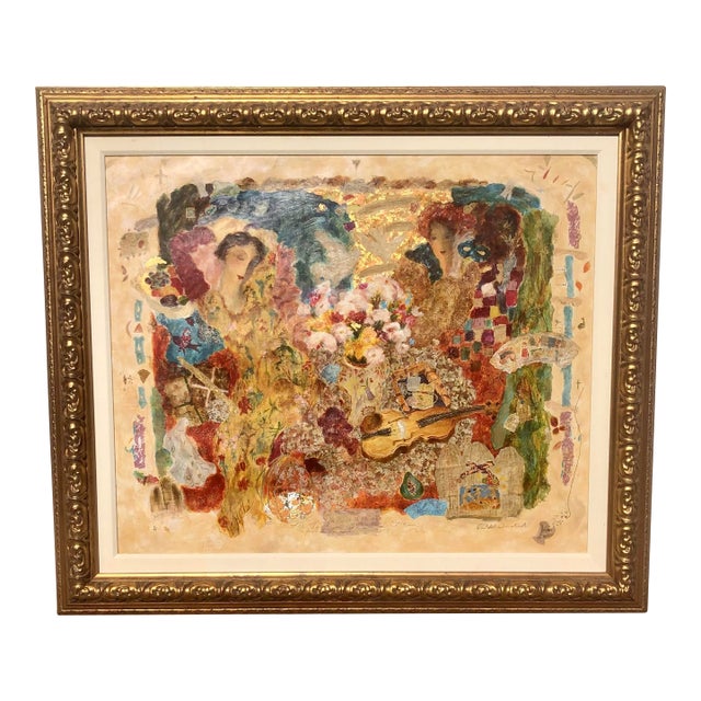 “By Some Golden Thread” Roy Fairchild Hand Signed & Numbered Serigraph on Canvas For Sale