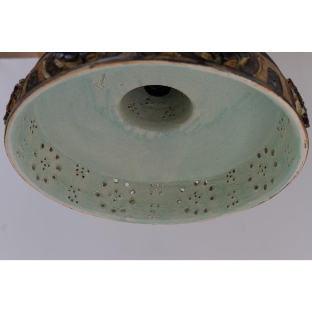 Danish Stoneware Pendant Lamp by Jette Hellerøe, 1960s For Sale - Image 4 of 18