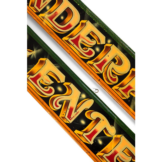 Vintage Fairground Signs, Set of 2 For Sale - Image 9 of 14