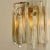 Textured Ice Glass and Brass Wall Light attributed to Kalmar, 1970s For Sale - Image 12 of 13