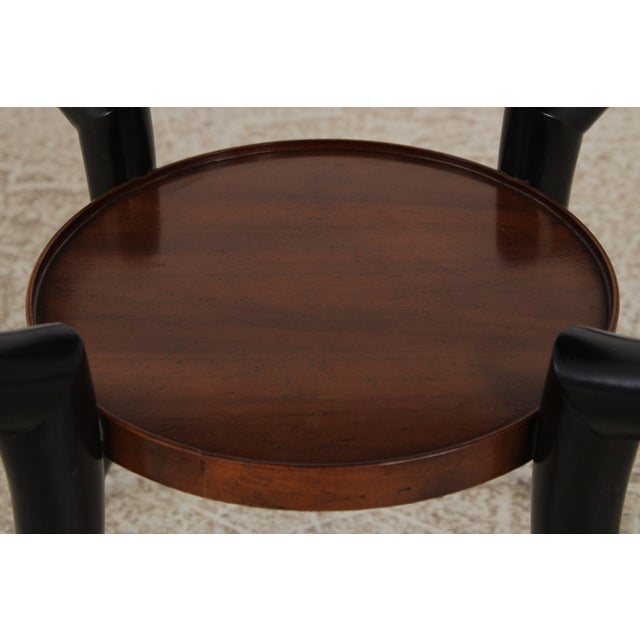Brown Baker Italian Style Inlaid Round Lamp Table For Sale - Image 8 of 14
