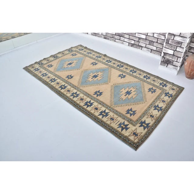 Turkish Authentic Antique Corridor Rug For Sale - Image 3 of 10