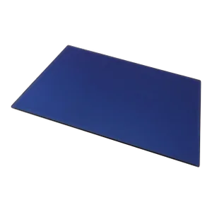1930s Art Deco Blue Mirror Beveled Edge Vanity Perfume Dresser Centerpiece Tray