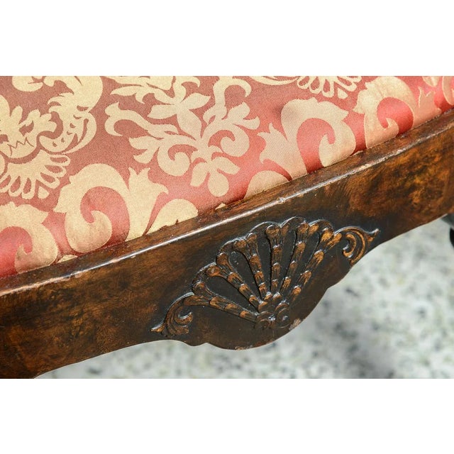 European Painted and Carved Inlaid Armchairs a Pair For Sale In West Palm - Image 6 of 10
