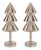 Crimbo 12.25" Gold Sparkle Layered Cone LED Trees, Set of 2 For Sale
