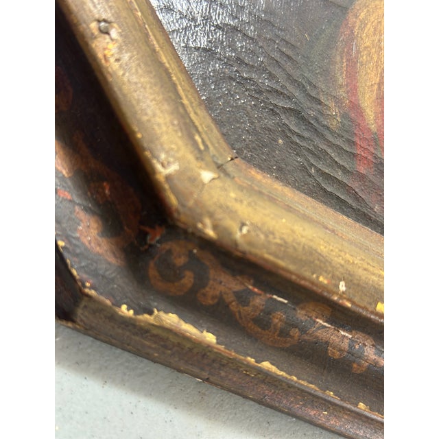 Antique Oil on Canvas Painting For Sale - Image 9 of 10