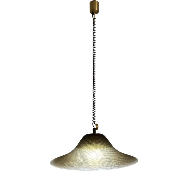Brutalist Murano Glass UFO Pendant Light from Peill & Putzler, Germany, 1970s For Sale