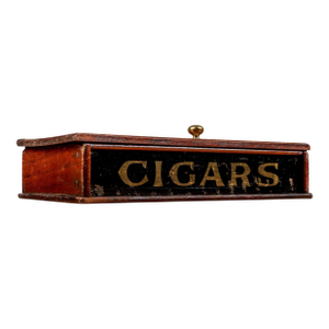 Early 20th Century Cigar Box With Rog Foil Lettering