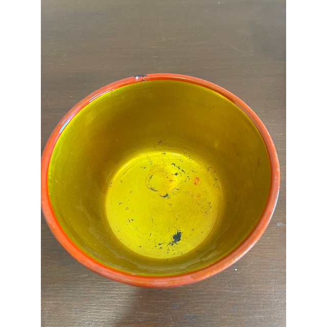 Vintage Hand Painted Folk Art Wooden Bowl For Sale - Image 9 of 9