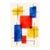 Midcentury Modern Art Print – Primary Color Geometric Abstract, 24" X 36" For Sale