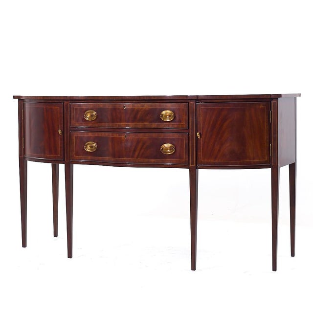 Hepplewhite Henkel Harris Hepplewhite Style Inlaid Mahogany Sideboard For Sale - Image 3 of 9