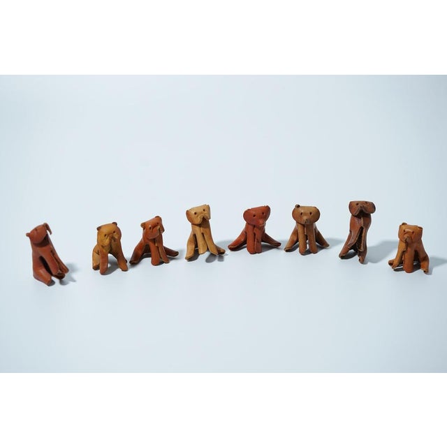 Leather Dogs by Deru, 1960s, Set of 8 For Sale - Image 12 of 14