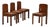 Sapporo Chairs by Giovanni Offredi for Saporiti, 1970s, Set of 4 For Sale