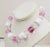 1980s Vintage 1980s Monet White & Pink Lucite Necklace For Sale - Image 5 of 6