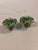 Green 1950s Kramer Green Rhinestone Floral Earrings, A Pair For Sale - Image 8 of 13
