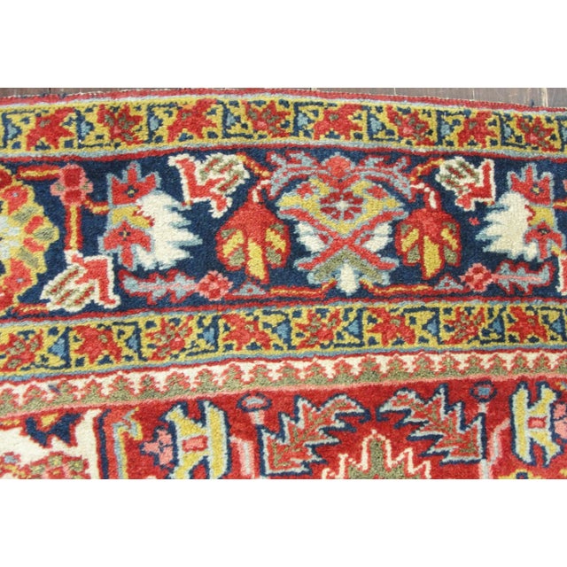Red Antique Persian Heriz Rug-3"7" X 5' For Sale - Image 8 of 9