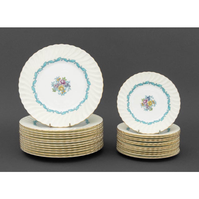 Minton "Ardmore" Bone China Partial Dinnerware Service Set, comprising: (13) dinner plates, (13) salad plates, (12) bread...