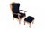 Wood Set of Reclining Chair with Ottoman, 1940s For Sale - Image 7 of 18