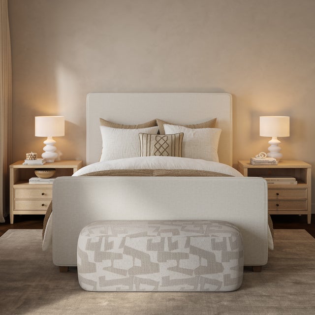 The Bristol Park Ivory Upholstered Bed brings a touch of elegance and comfort to your bedroom. Upholstered in a soft,...