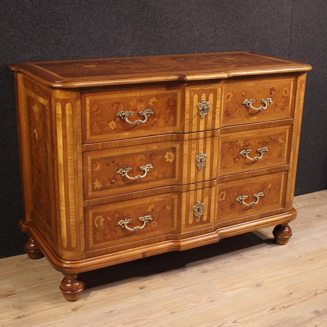 Italian Inlaid Chest of Drawers, 1970s For Sale - Image 13 of 13