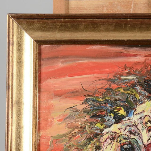 Carlo Eustacchi, Desperation Pain Death Fear, 20th Century, Oil Painting on Canvas For Sale - Image 4 of 6