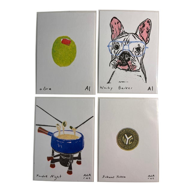 Contemporary Inciardi Art Prints Set/4 For Sale