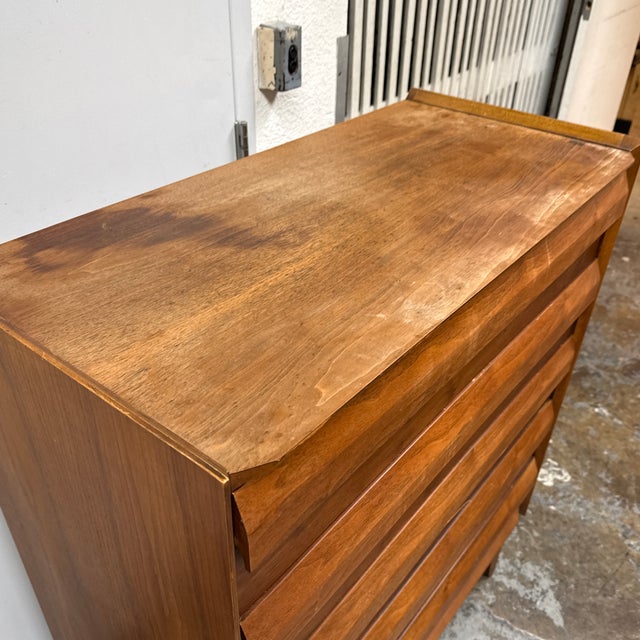 Lane Furniture First Edition Mid-Century Tallboy Dresser For Sale - Image 12 of 12