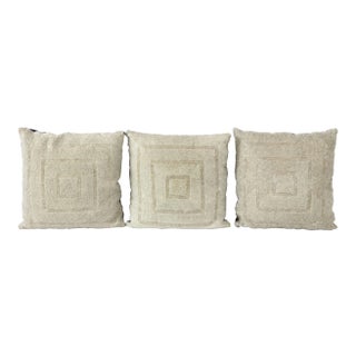Vintage Beaded Pillows - Set of 3 For Sale