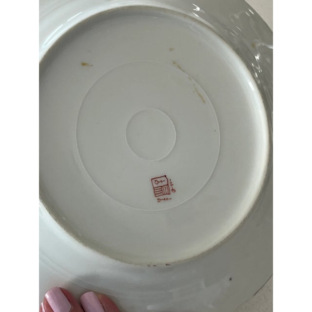 1920s Samson Chinese Export Style Floral Plate With Gold Trim For Sale - Image 4 of 9