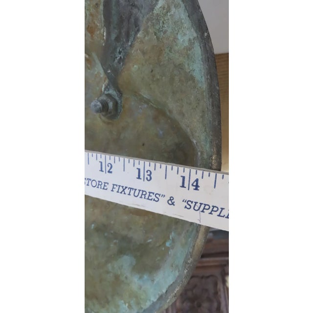 Vintage Bronze Dog Sculpture Water Fountain Hose For Sale - Image 4 of 12