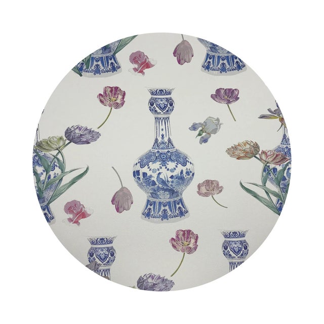 2020s Royal Delft Purissima Vegan Leather Round Pebble Placemat, Set of 4 For Sale - Image 5 of 5