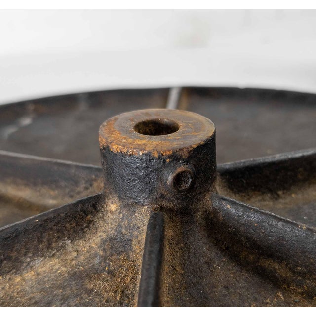 19th Century Cast Iron Sculptor's Display Stand That Rotates, Pottery Decorating For Sale - Image 11 of 14