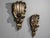 Grosfeld House Atrribution, Hollywood Regency, Large Shell Wall Sconces, Silver Leaf, USA, 1970s Pair of Hollywood Regency...