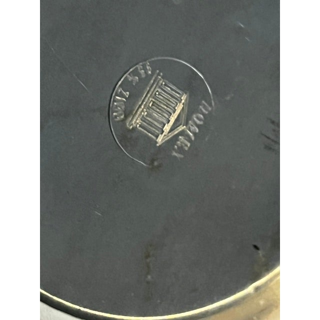 Late 20th Century Mid Century Modern German Deckel Rein-Zinn Pewter Lid Lion Crest Crystal Stein Lid For Sale - Image 10 of 12