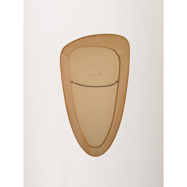 Vintage Scandinavian Teardrop Mirror, 1950s For Sale - Image 4 of 5