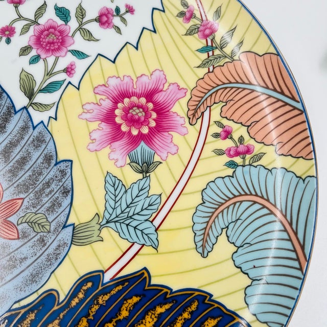 1970s Vintage Tobacco Leaf 10" Plate Gold Trim by Seymour Mann For Sale - Image 5 of 11