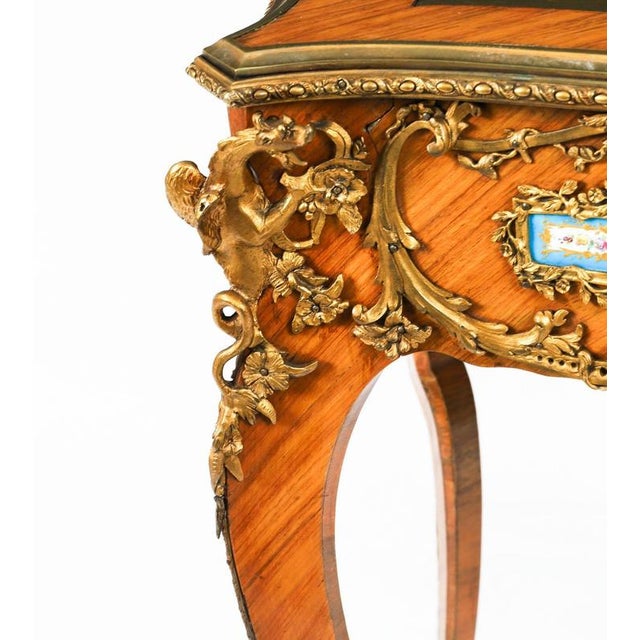 Antique French Ormolu Bureau Plat Desk after Linke, 19th Century For Sale - Image 12 of 18