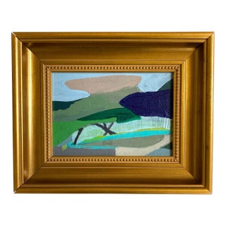 "Water Slides" 2026 Mini Painting With Vintage Frame by Jessalin Beutler For Sale