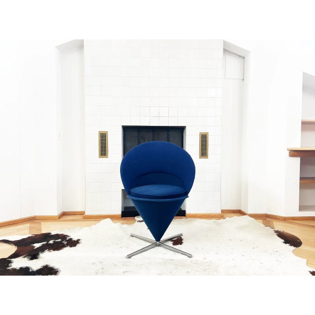 Metal 1960s Original Early Verner Panton Cone Ottoman For Sale - Image 7 of 12