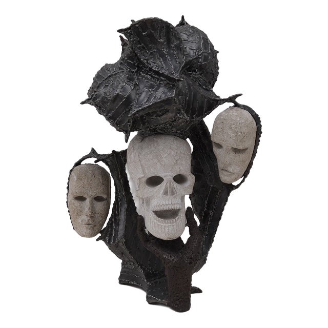 Hugo Verheyen, Devastating Choice, 1980, Limestone and Metal For Sale