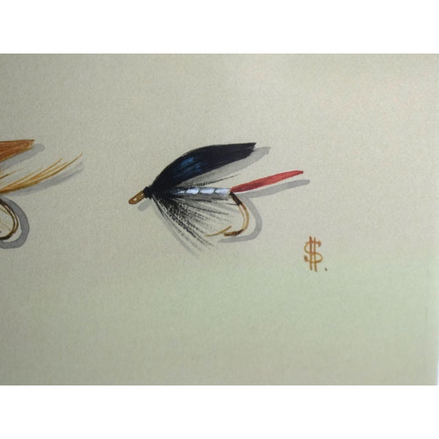 "7 Wet Trout Flies" 1997 Watercolour by Harry Spencer For Sale - Image 4 of 7