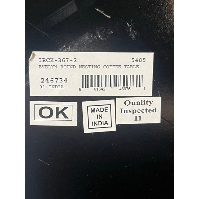 Four Hands Round Oak “Leland” Coffee Table With White Marble Top For Sale - Image 9 of 9