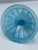 This antique blue stretch glass compote has a flared rim with a footed pedestal, circa 1920’s. The Stretch glass...